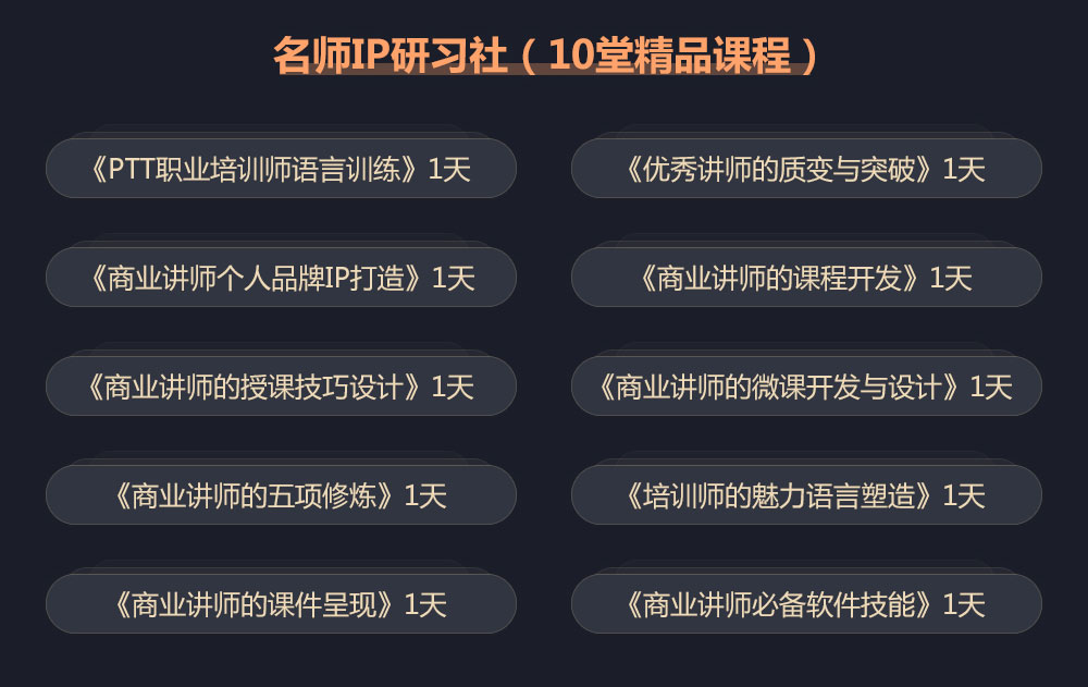 名师ip研习社《商业讲师个人品牌ip打造》